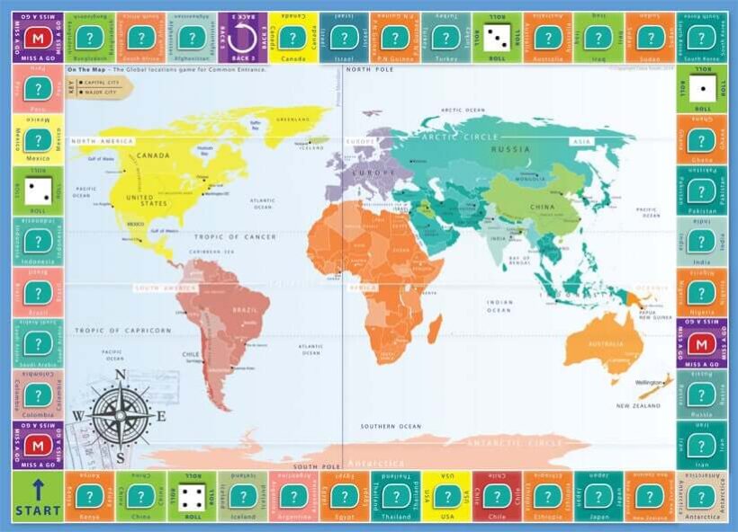 CE/KS3 Geography: On The Map - The Global Locations Game (£29.98 inc. VAT)