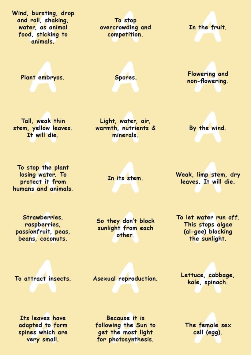 KS2 Science: Biology: Plant Growth & Lifecycles