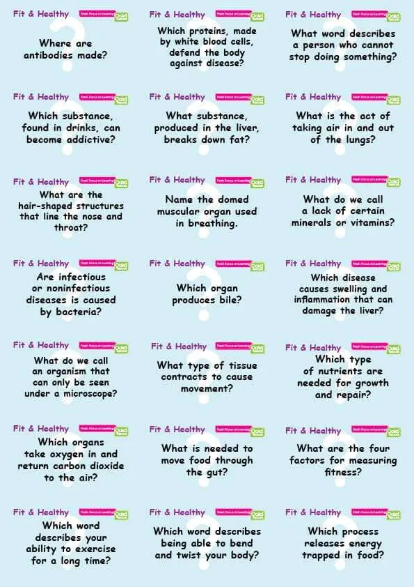 CE/KS3 Science: Biology: Fit and Healthy