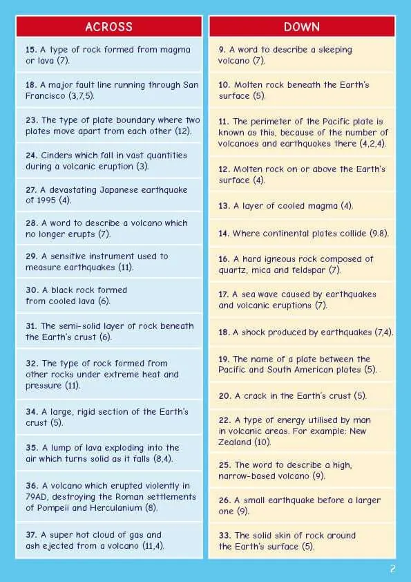 CE/KS3 Geography Crosswords Level 2