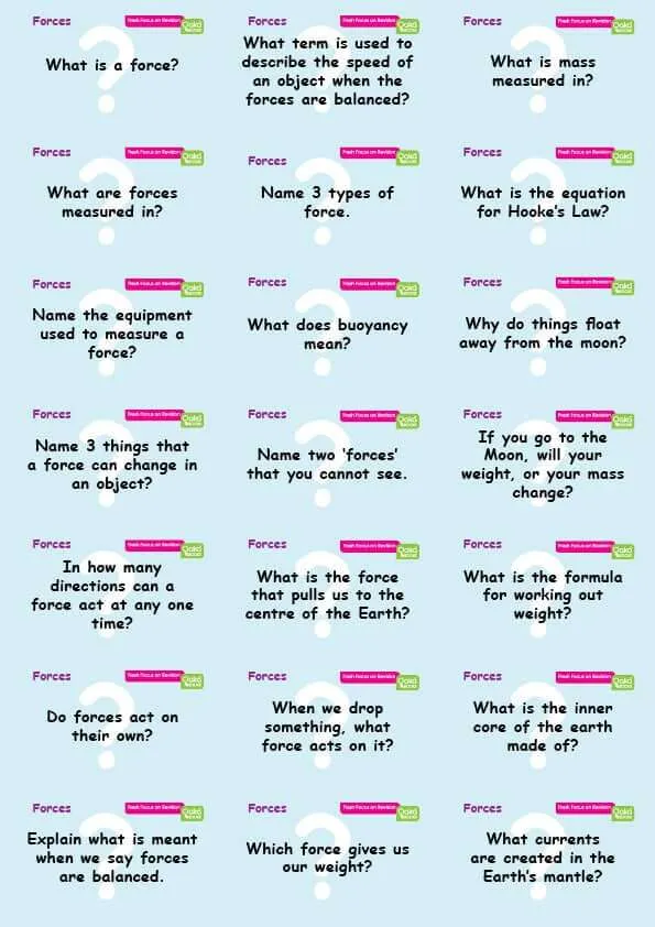 Common Entrance KS3 Science Revision Flashcards