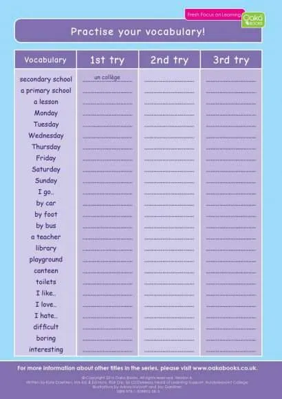 CE/KS3 French: School Life