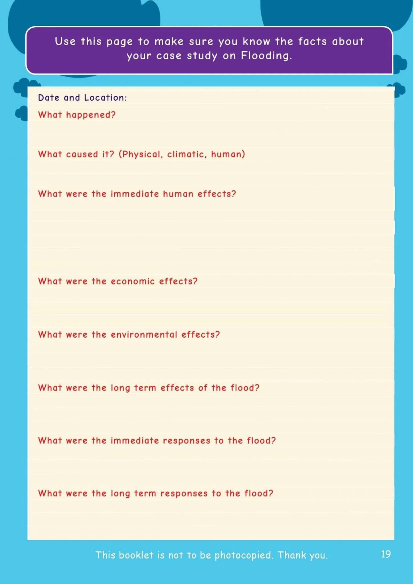 CE/KS3 Geography: Rivers, Erosion & Flooding