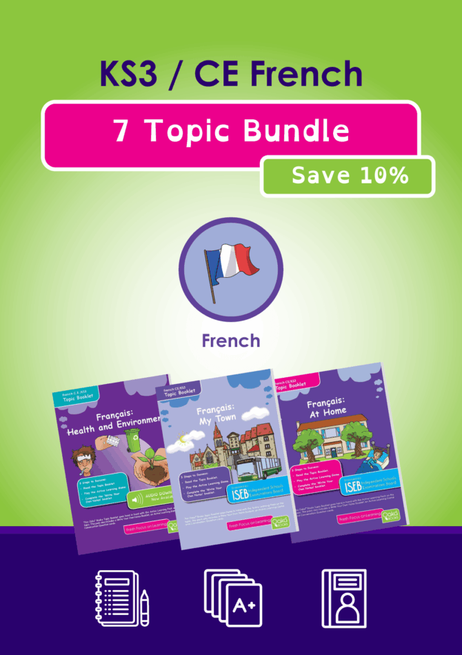 KS3 / CE French - 7 Topic Bundle