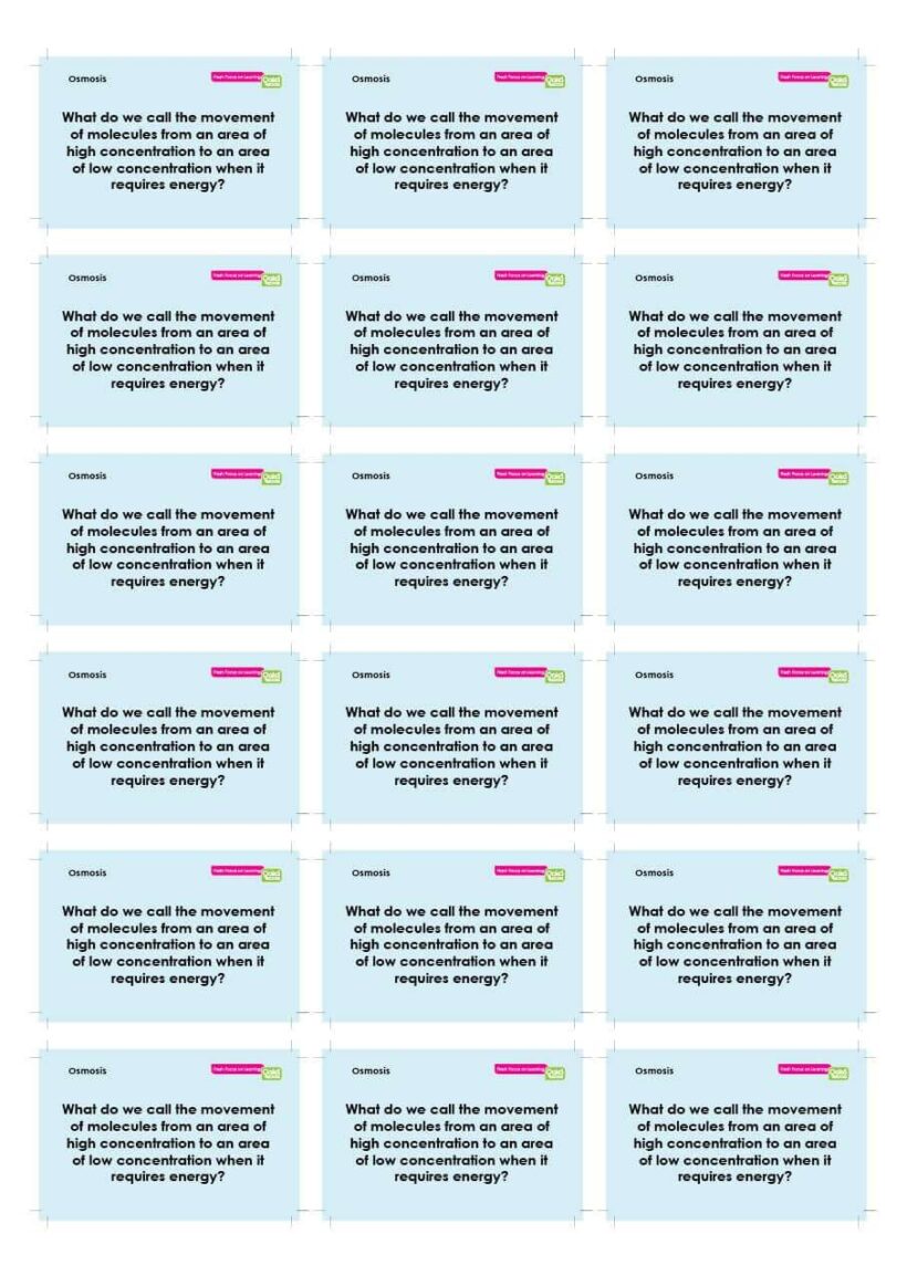 GCSE/KS4 Biology: Osmosis