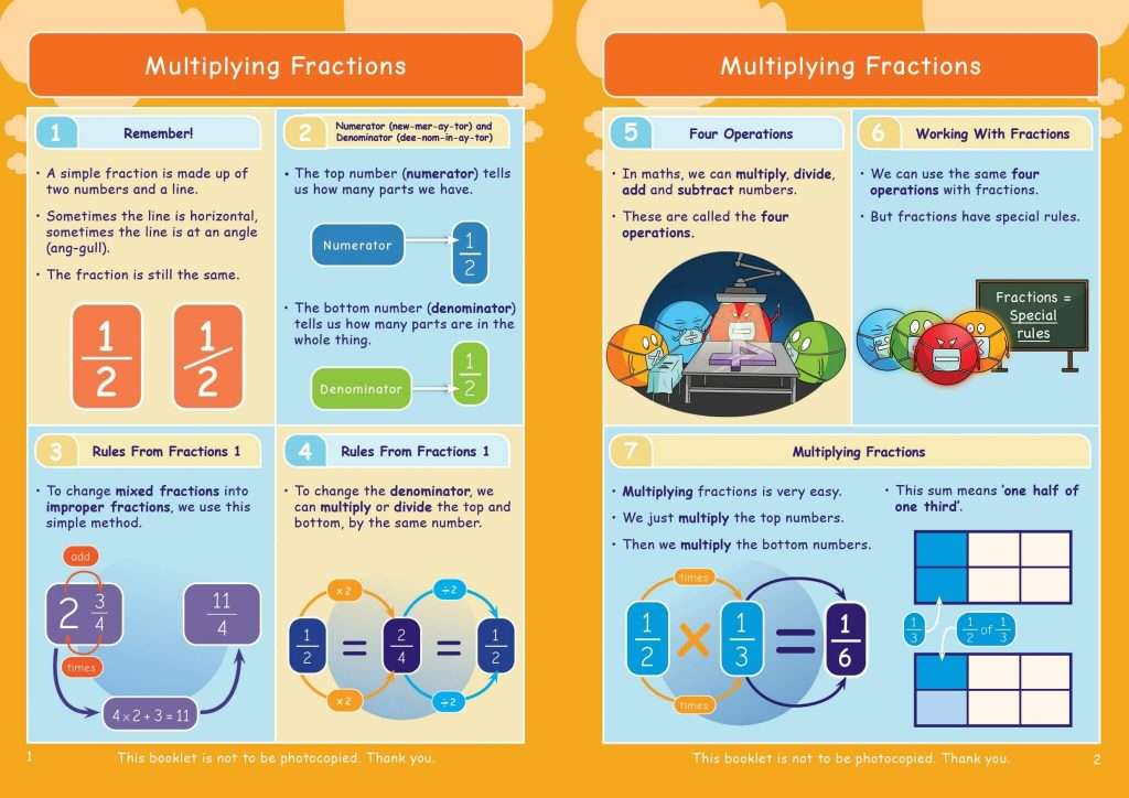 KS2 KS3 Maths: Fractions 2: Adding, Subtracting, Multiplying and ...