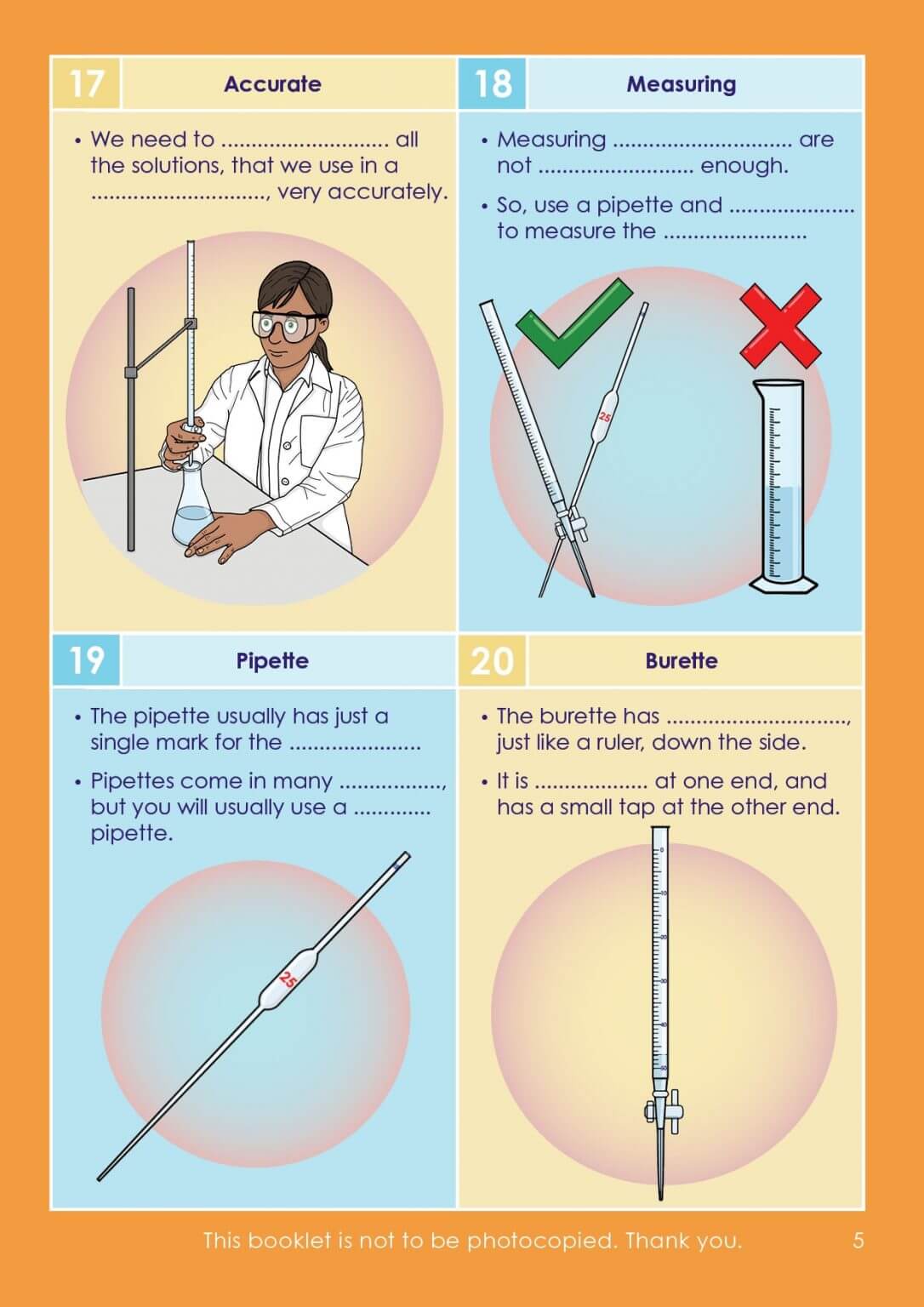 KS4/GCSE Chemical Titrations Revision Resource For Dyslexics
