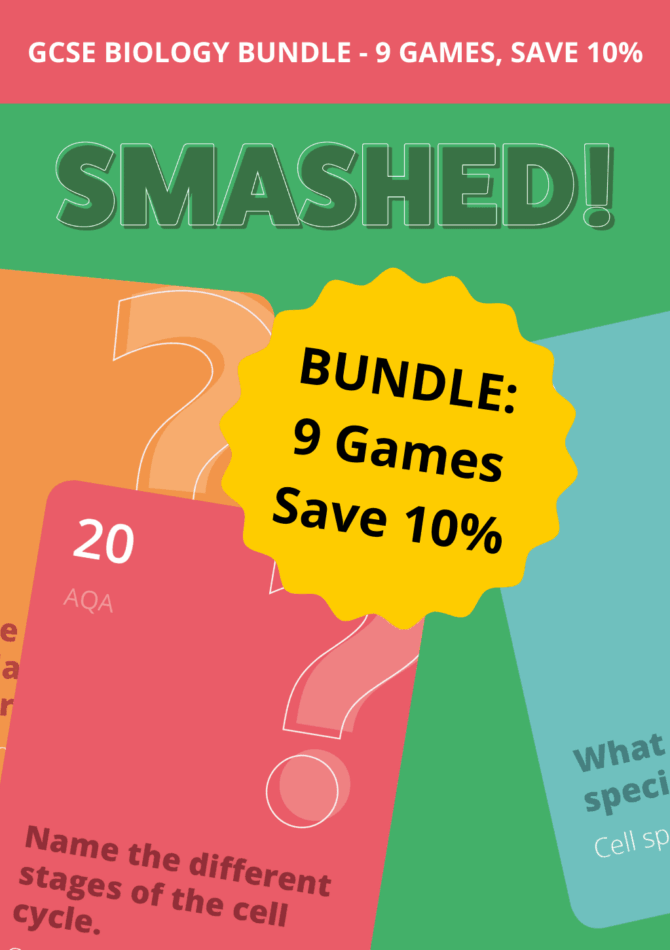 Smashed: GCSE Biology Card Games Bundle – All 9 Topics