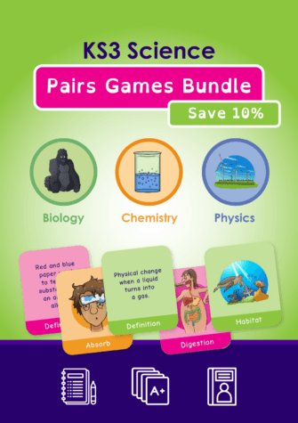 KS3 Science Pairs Games Bundle - Biology, Chemistry & Physics (Save 10%)