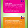 Customer reviews praising Go Play Geogo as a fun educational family game