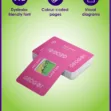 Promotional graphic for Geogol cards, with dyslexia-friendly font, colour-coded pages and visual diagrams for visual learners and SEN students